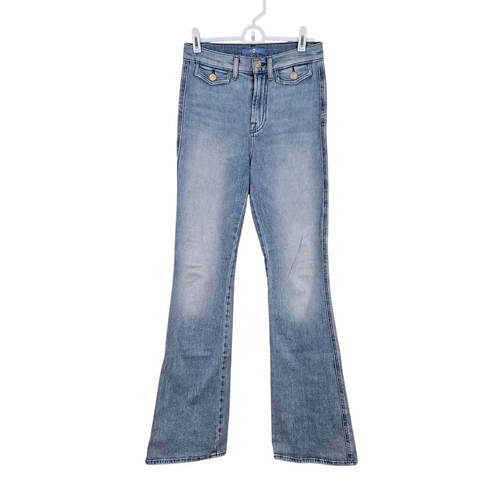 Women's 7 For All Mankind Lightwash Denim High Waist Flare Jeans | Size 26